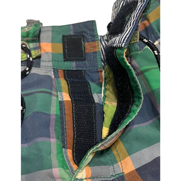 TOMMY HILLFIGER SWIM TRUNKS, DRAWCORD, POCKETS, MENS-M-GREEN YELLOW BLUE ORANGE - Picture 4 of 12